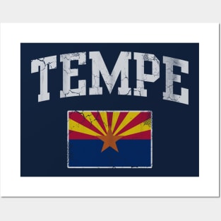 Retro Tempe Arizona Flag Home Love Vacation Posters and Art